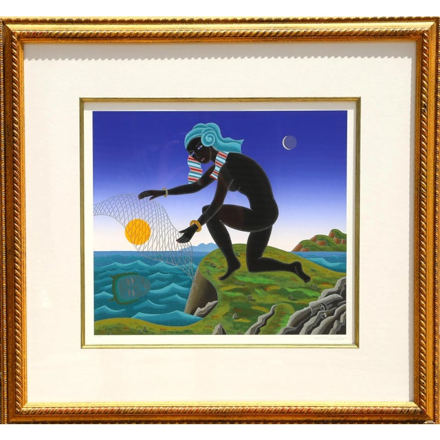 Thomas McKnight, "Nubian Fisherman", Screenprint For Sale