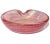 Mid-Century Modern Vintage Barbini Murano Pink White Swirl Gold Flecks Italian Art Glass Decorative Ring Bowl Vide Poche For Sale - Image 3 of 7
