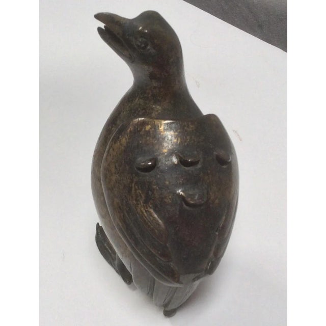 Interesting bronze bird with pierced panel back lid that comes off. This appears to be some kind of a burner and possibly...