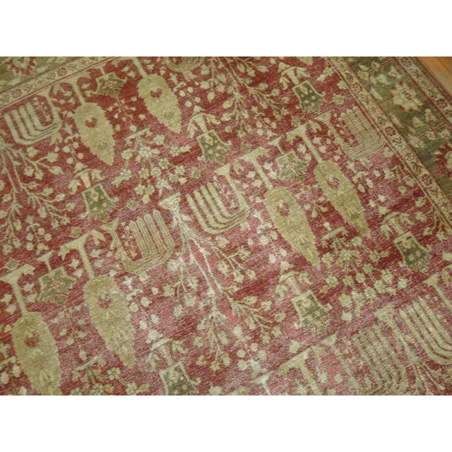 Shabby Willow Tree Antique Rug, 7'3'' X 9'11'' For Sale - Image 4 of 12