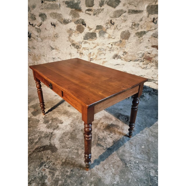 Vintage French Table in Cherrywood, 1930s For Sale - Image 3 of 14