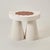 Half moon bedside table in jesmonite by perler. Dimensions: w 55 x d 34 x h 45 cm. Materials: jesmonite. Color: a subtle...