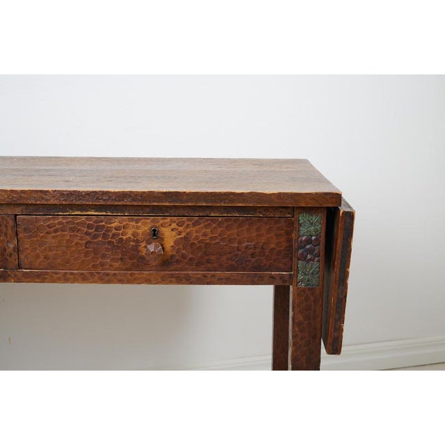 Antique Swedish Grace Desk in Pine with Hand Carved Decor by Otto Wretling, 1890s For Sale - Image 11 of 18