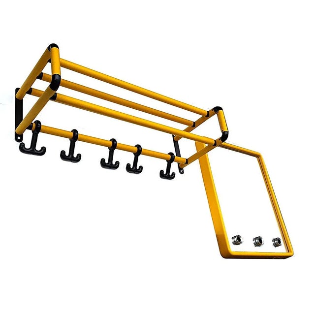 1970s Space Age Mirror and Coat Rack Set from Hewi, 1970s, Set of 2 For Sale - Image 5 of 6