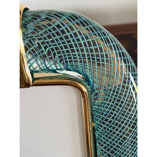 Blue Murano Glass Photo Frame with Filigree, 2000s For Sale - Image 6 of 14
