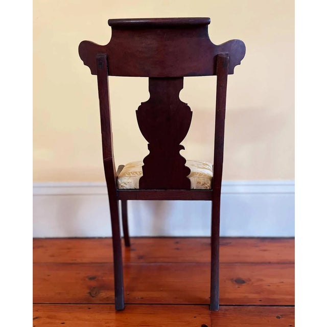 Mahogany Chairs With Damask Upholstery For Sale - Image 4 of 7