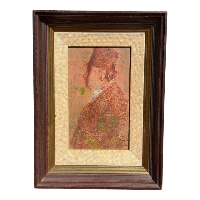 Small Original Jean-Charles Bouloc Oil Painting of a Gentleman For Sale