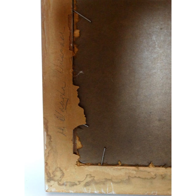 White Original Mid Century Still Life Painting With Lillies For Sale - Image 8 of 8