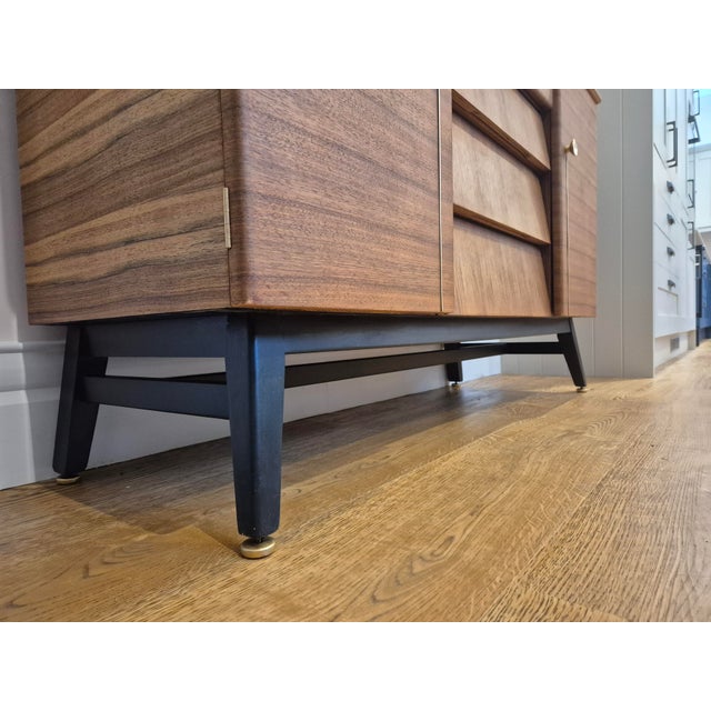 Wood Mid-Century Walnut Beehive Sideboard from Beautility, 1960s For Sale - Image 7 of 18