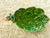 Vintage Portuguese Majolica Style Strawberry Leaf Dish by Olfaire – French Country Green Glazed Ceramic Catchall For Sale - Image 9 of 10