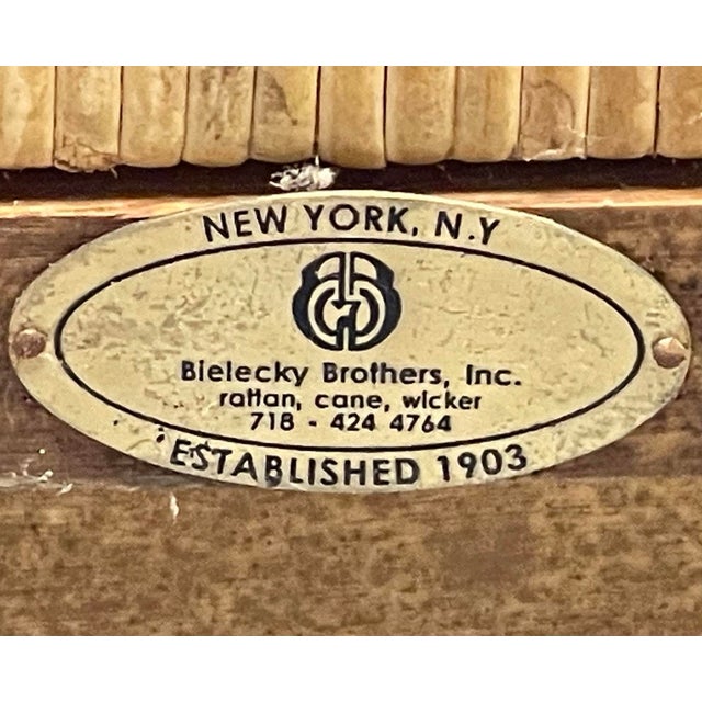 Bielecky Brothers, Modern Side Tables, Cane Wrap, Glass, Usa, 21st C. For Sale - Image 9 of 9