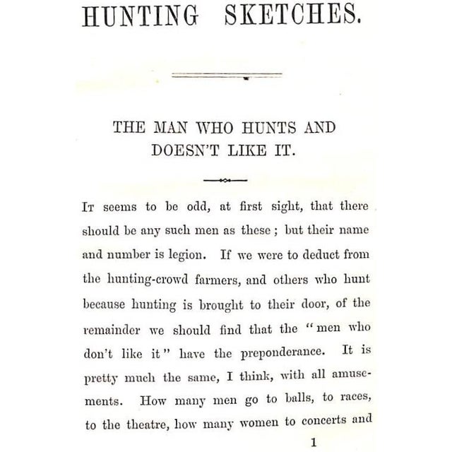 Mid 19th Century "Hunting Sketches" 1865 Trollope, Anthony For Sale - Image 5 of 7