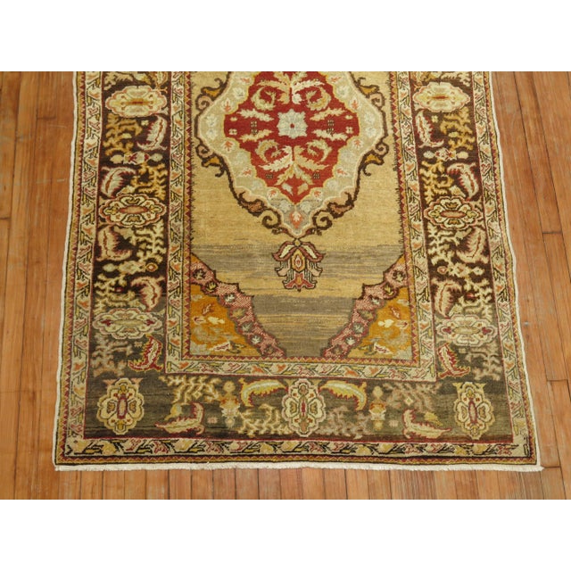 Early 20th Century Antique Turkish Rug in Ivory and Gray For Sale - Image 5 of 18