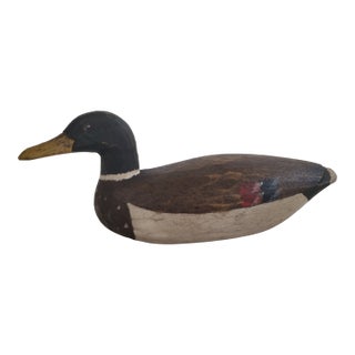 Hand Painted Wooden Duck Decoy For Sale