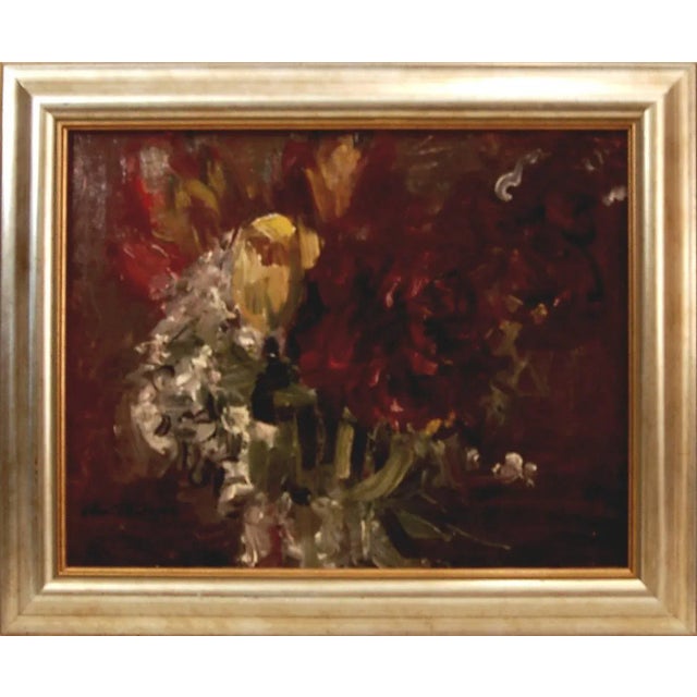 Impressionist René Thomsen, Vase de Fleurs, Circa 1950 For Sale - Image 3 of 3