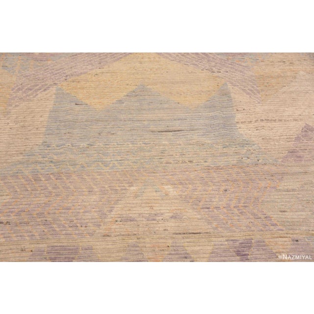 Nazmiyal Collection Handmade Wool Pile Casual Tribal Design Modern Area Rug For Sale - Image 4 of 7