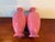 Bright Pink Large, Hand Painted, Pair of Bristol Glass Vases, Late 1800s For Sale - Image 8 of 8