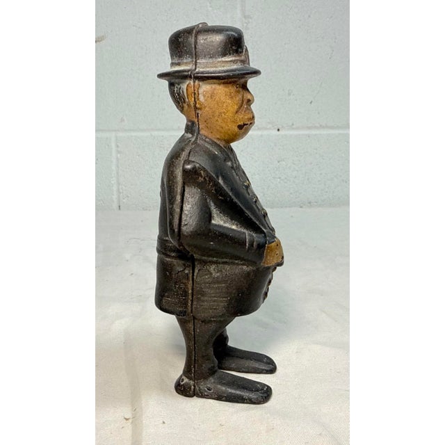 Blue Antique 1900 Cast Iron Still Coin Bank Mulligan the Policeman Cop a.c Williams For Sale - Image 8 of 12