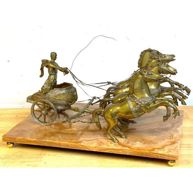 Monumental Grand Tour Imperial Roman Triumphator Driving a Four-Horse Quadriga For Sale - Image 13 of 18