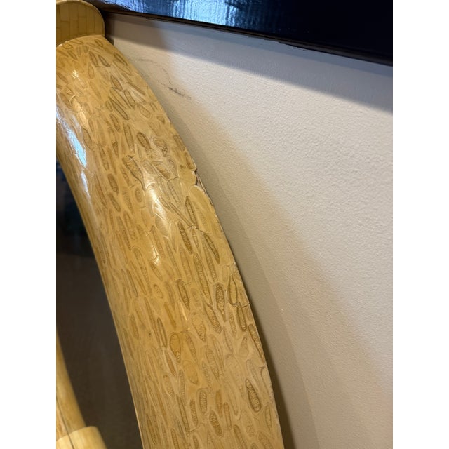 1970s Tessellated Bone Mirror After Karl Springer For Sale - Image 10 of 12