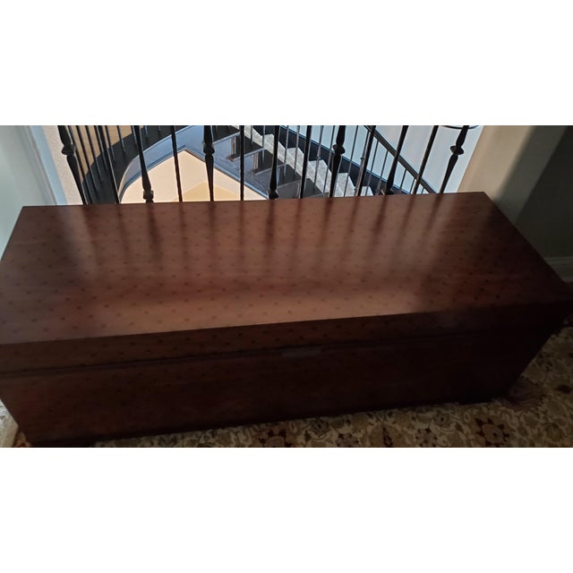 Neiman Marcus Wood Blanket / Storage Chest For Sale In Dallas - Image 6 of 7