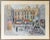 A charming naive (although painted by a very competent hand) gouache on paper of a french town square. artist name:...