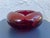 Large Handblown Ruby Red Controlled Bubble Glass Ashtray / Art Glass Catchall Bowl For Sale - Image 4 of 8