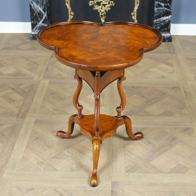 Traditional Burled Clover Table For Sale - Image 12 of 12