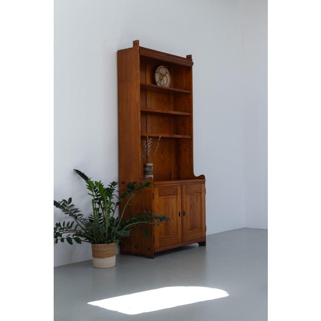 Antique Oregon Pine Bookcase by Martin Nyrop for Rud Rasmussen, Denmark, 1905 For Sale - Image 11 of 18