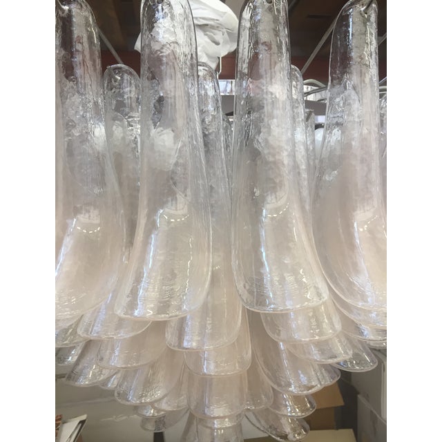 Monumental Murano Glass Selle Light Pink Italian Sputnik Chandelier For Sale - Image 6 of 10