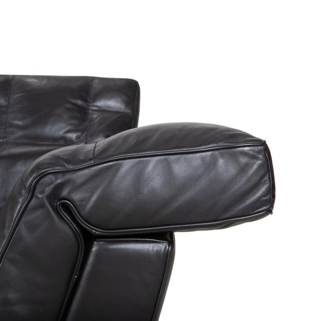 Animal Skin Three-Seater Sofa in Black Leather from de Sede For Sale - Image 7 of 18