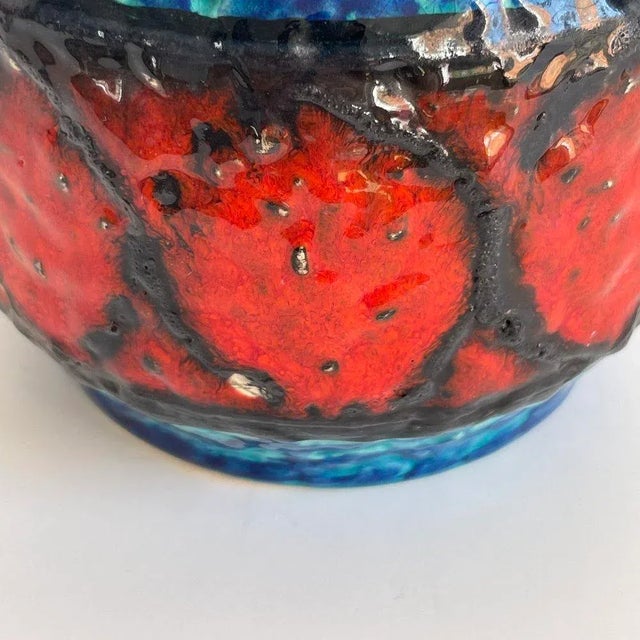 Ceramic Glazed Ceramic Jug Vase by Bay Keramik, C. 1960s For Sale - Image 7 of 10