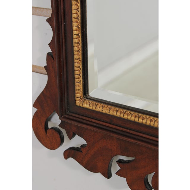 Henkel Harris Mahogany Chippendale Style Mirror For Sale - Image 12 of 16