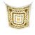 Chanel White Printed 100% Silk Scarf. Off-white ground with gold chain-link borders, CHANEL plaques and coin medallions,...