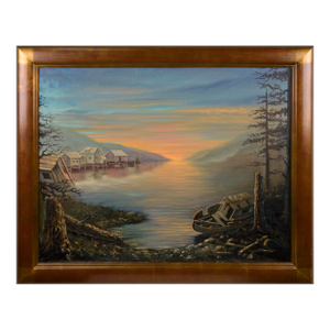 Mid Century Sunset on the Inlet Landscape by Rod Quesada