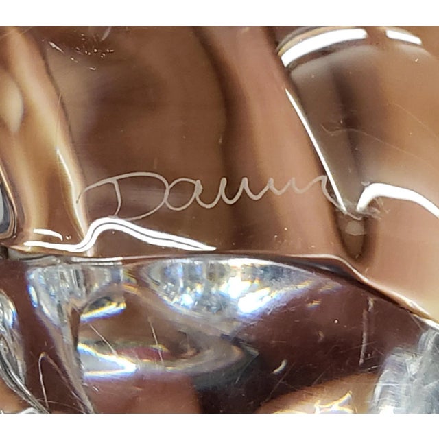Late 20th Century Vintage French Daum Crystal Sitting Bear Figurine For Sale - Image 5 of 7