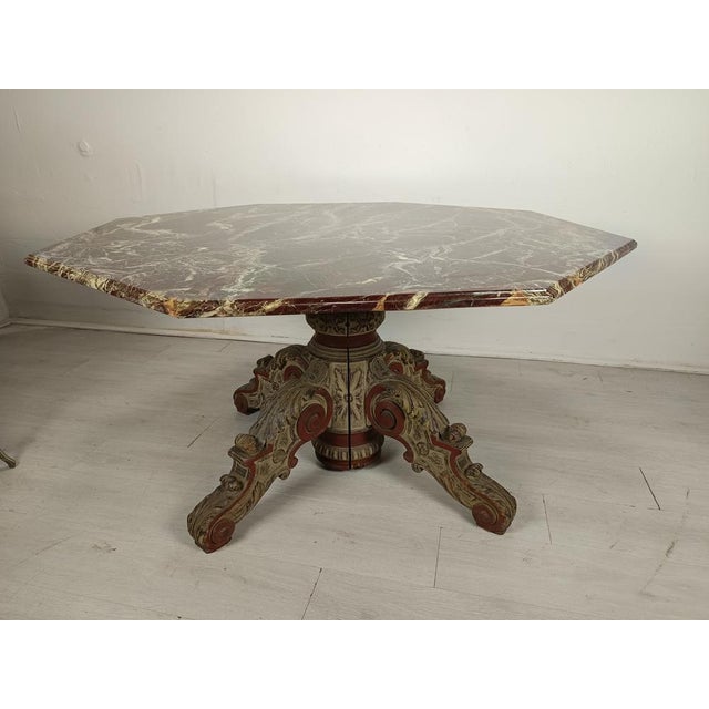 Antique Table in Marble For Sale - Image 4 of 18