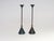 Pair of Milano Series Verdigris Bronze Candle Holders by Christian De Beaumont For Sale - Image 4 of 18