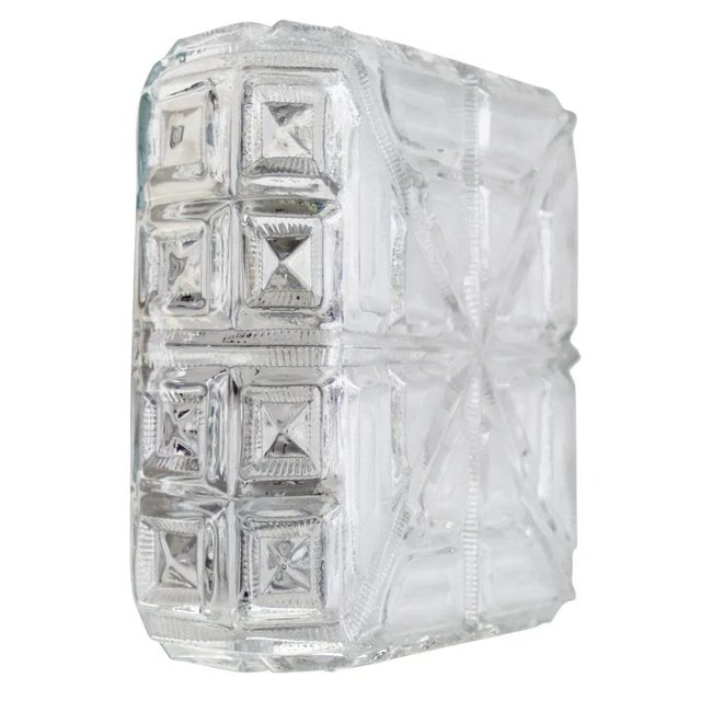 Mid-Century Modern Clear and Mat Glass Sconce For Sale - Image 12 of 12