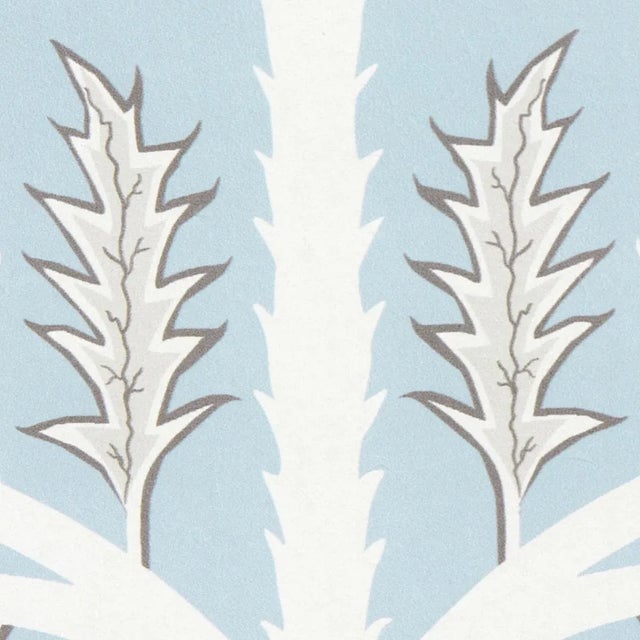 Contemporary Sample - Schumacher x Neisha Crosland Thistle Wallpaper in Mineral For Sale - Image 3 of 5