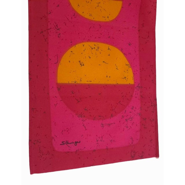 Mid-Century Modern Mid-Century German Pop Art Screen Printed Wall Hanging by Traute Sänger, 1970s For Sale - Image 3 of 4