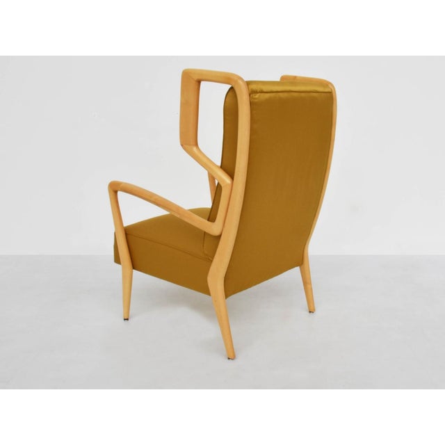 1950s Armchairs in Satin by Orlando Orlandi, 1951, Set of 2 For Sale - Image 5 of 12