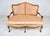 French Louis XV Style Hand-Carved Cane Settee Upholstered, 1980s, Italy For Sale - Image 3 of 13