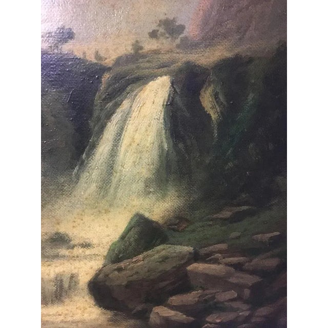 2000 - 2009 The Waterfall, American School, 2002, Oil on Canvas, Framed For Sale - Image 5 of 6