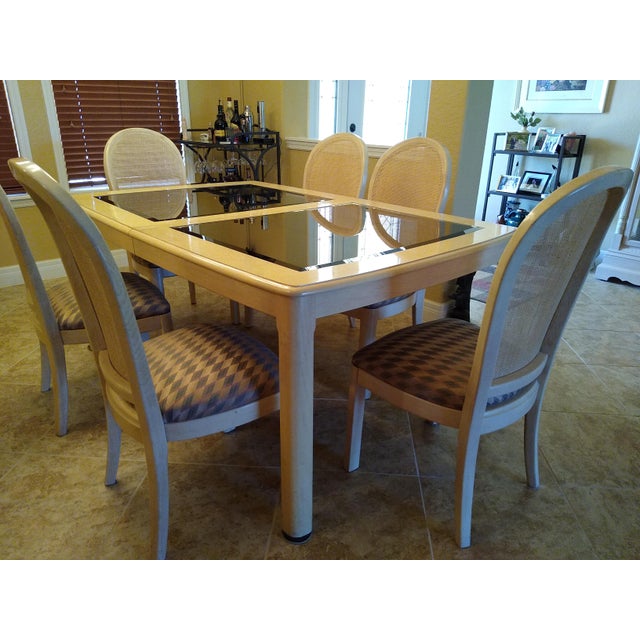 Transitional Thomasville Prestige Ii Blonde Wood Dining Set 9