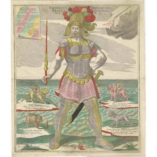 Paper Colossus Depicting King Nebuchadnezzar's Dream, 1740, Engraving For Sale - Image 7 of 7