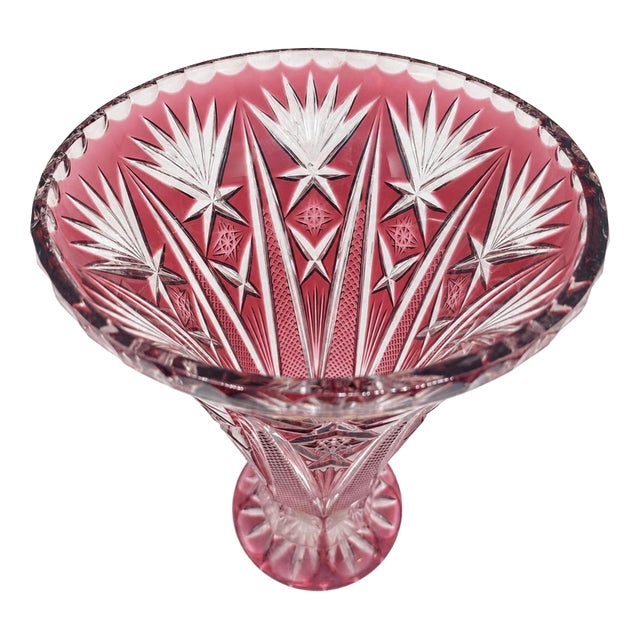 Vase in Pink Crystal from Nachtmann For Sale