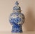 1950s Royal Delft Vase Baluster Chinoiserie Peacock Blue and White Delftware For Sale - Image 5 of 14