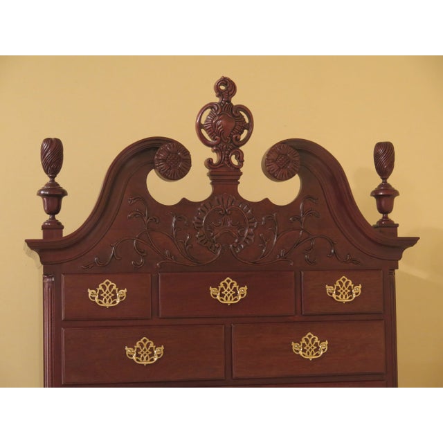 Approx: 30 Years Old Dovetailed Drawer Construction High Quality Construction 18 C. Design Chippendale Style Solid Brass...