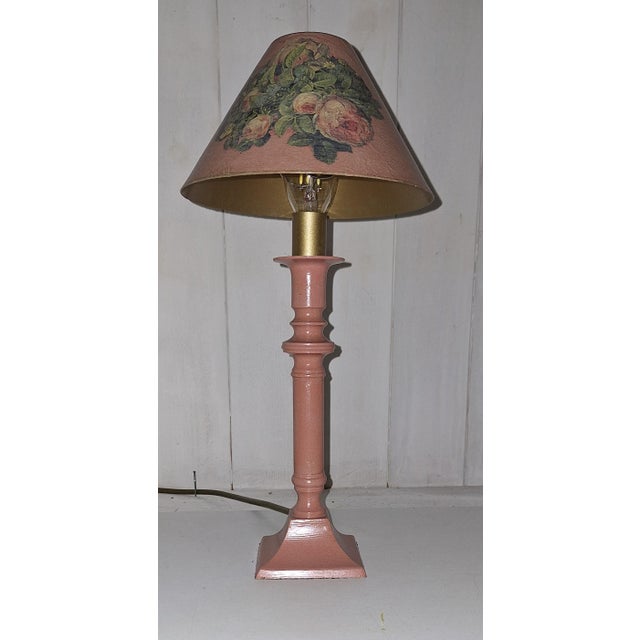 Vintage Table Lamp in Partially Painted Metal, 1990s For Sale - Image 6 of 9